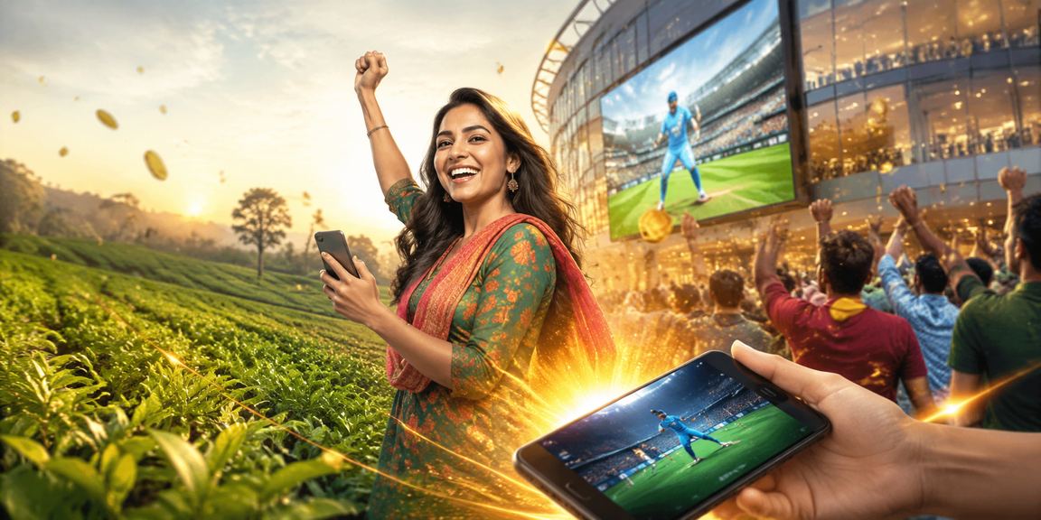 গাজীপুরে চা বাগানের পাশে ক্রিকেট বেটিং বিশ্লেষণ করছেন ব্যবহারকারী